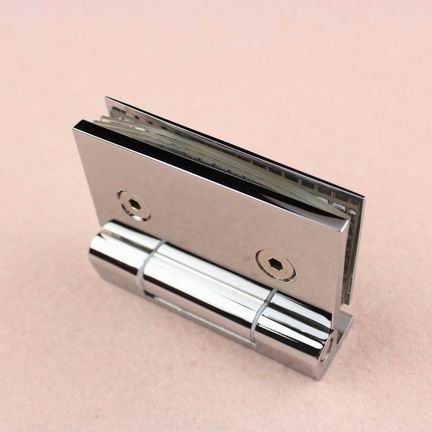 Short backup frameless Shower Door Hinge - Square Corner Style